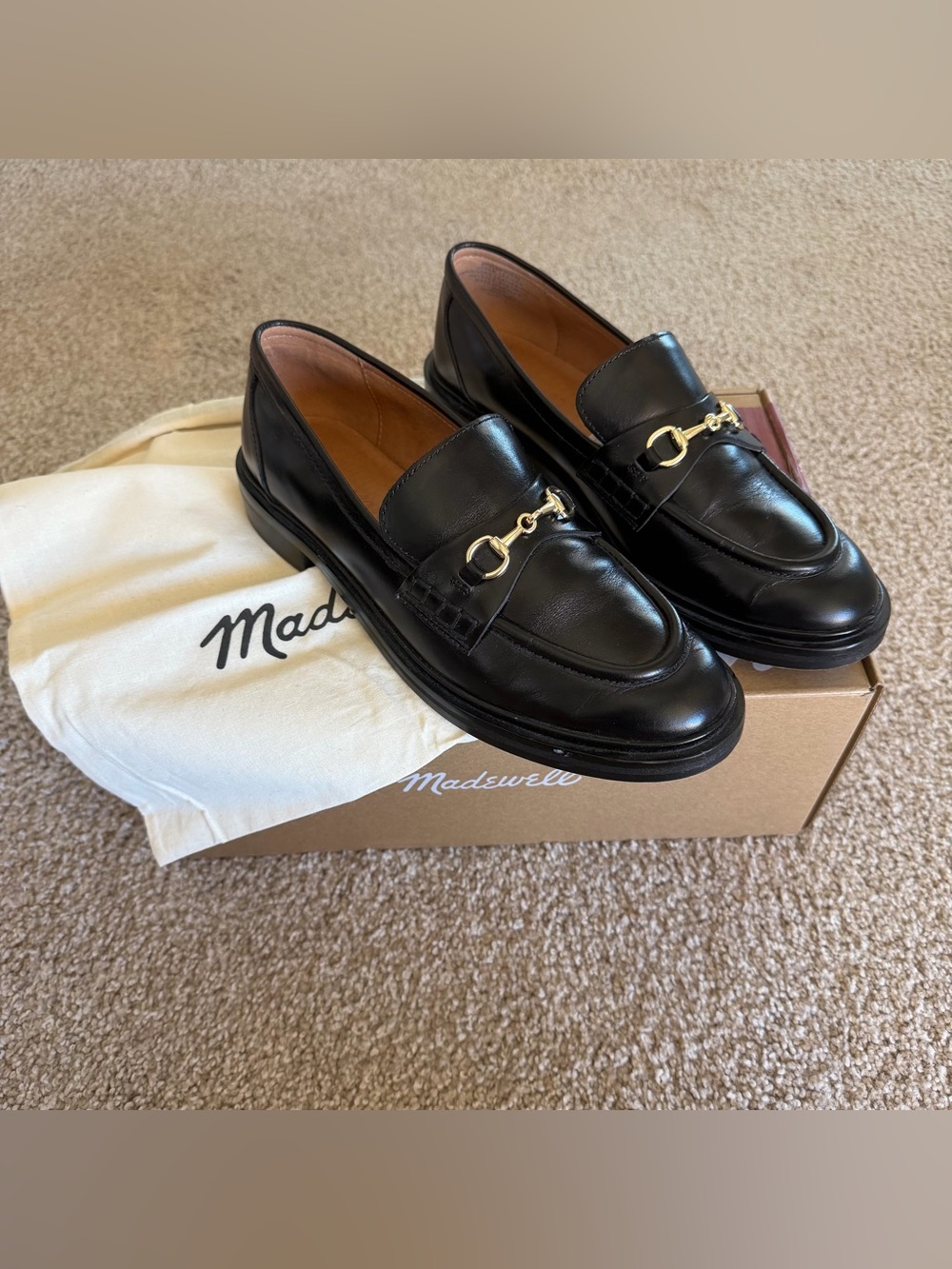 Madewell The Vernon Bit Hardware Loafer in Leather